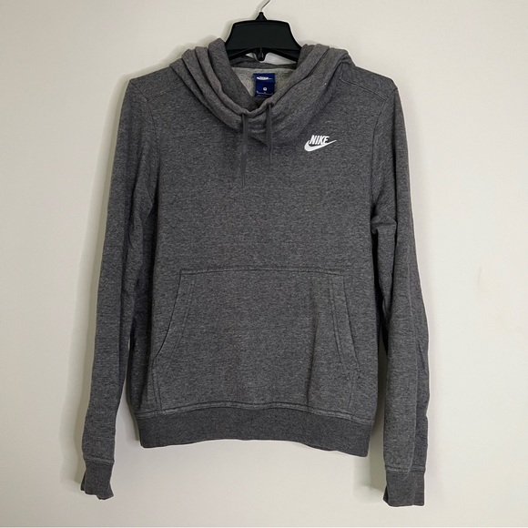 Nike Funnel-Neck Hoodie - Small, Gray - Picture 7 of 9